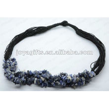 Sodalite Chip Gemstone Necklace